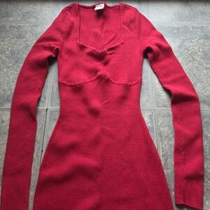 Long Sleeve Corset Mini Dress Size S TALL